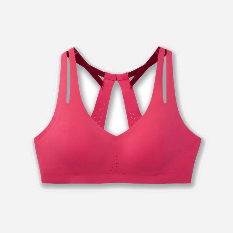 Brooks Dare Strappy Womens Running Bra Ireland Hot Pink (HNMU-15489)